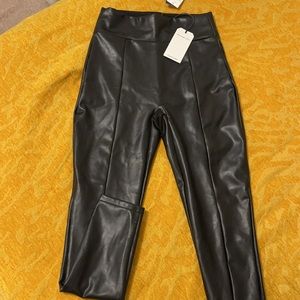 Abercrombie Zip Ankle Leather Leggings